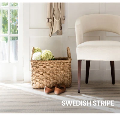 Shop Swedish Stripe Handwoven Cotton Rug