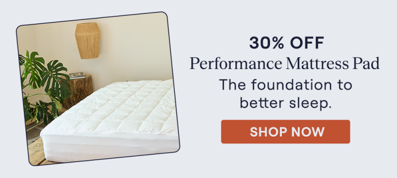 The Performance Mattress Pad on a bed