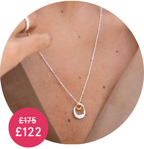 Summer Sale | Entwined Small Double Oval Pendant