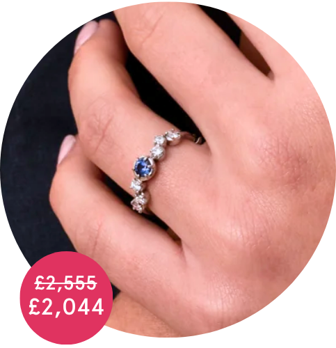 Summer Sale | 18k Sapphire & Diamond Stargazer Ring