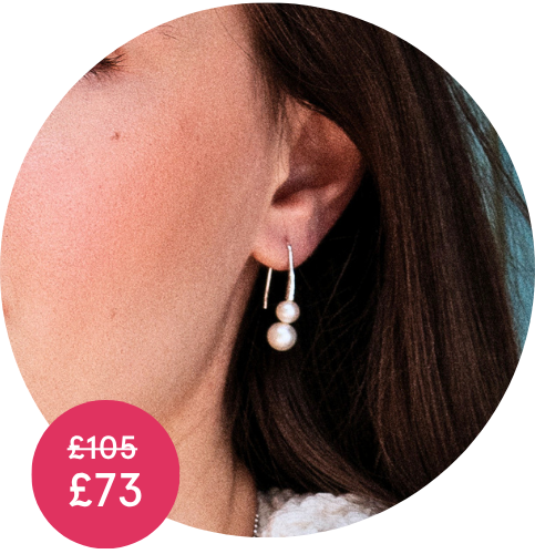Summer Sale | Timeless White Pearl Duo Earrings