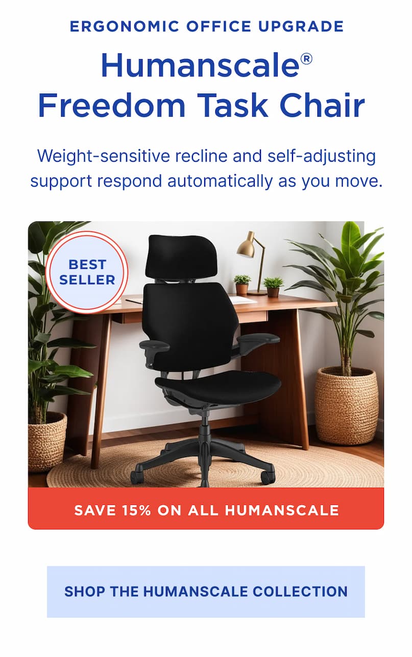 humanscale freedom task chair, weight sensitive recline