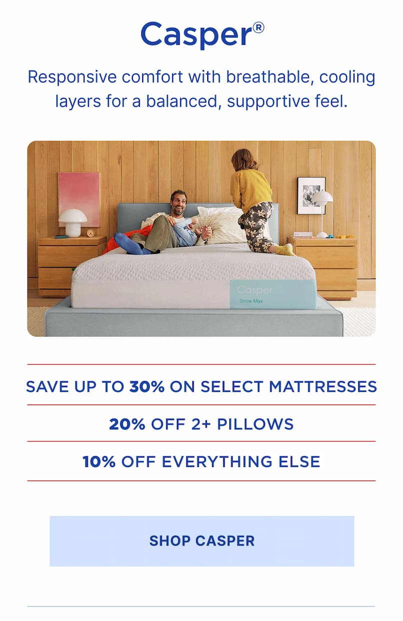 casper mattress responsive comfort with breathable cooling layers