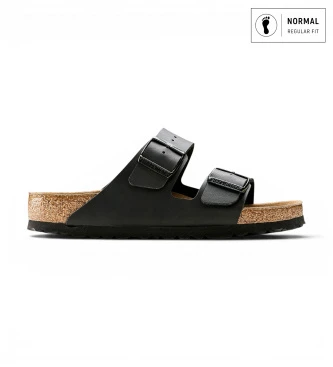 Sandalias Arizona Soft Footbed Birko-Flor (Ajuste Regular) negro
