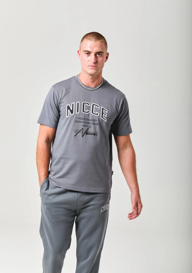 Image of NICCE Mens Elevate T-Shirt | Graphite