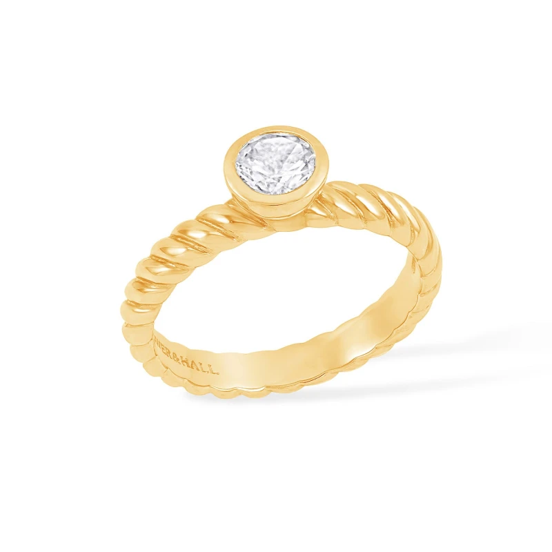 Image of 14k Lab Grown Diamond Twist Twinkle Ring