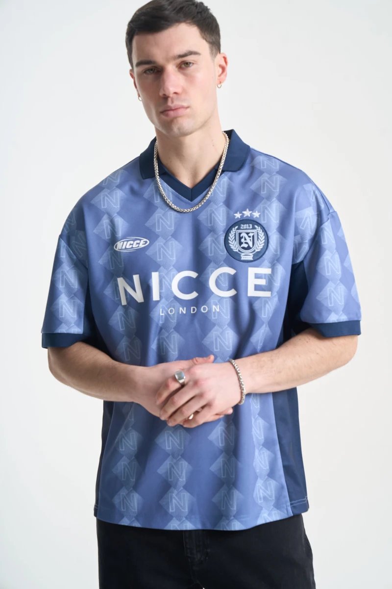 Image of NICCE Mens Billete Football Shirt | Blue