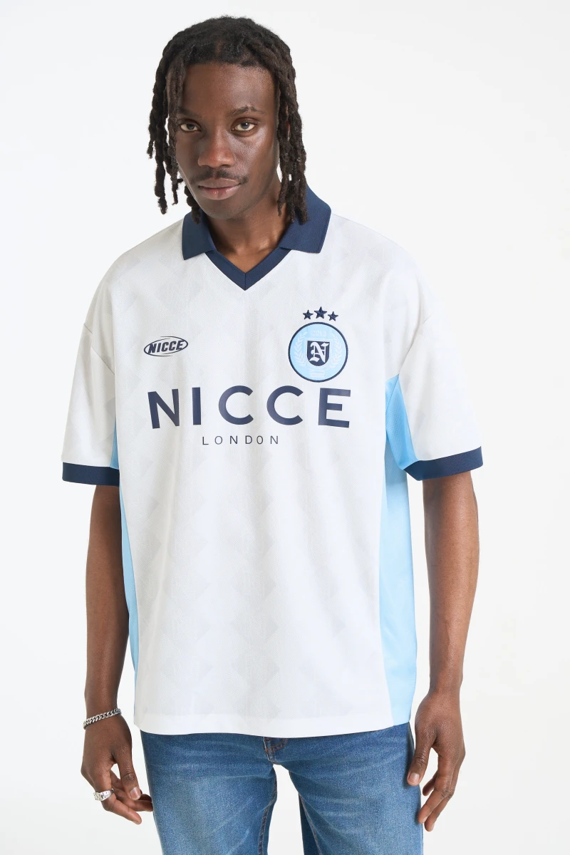 Image of NICCE Mens Billete Football Shirt | White
