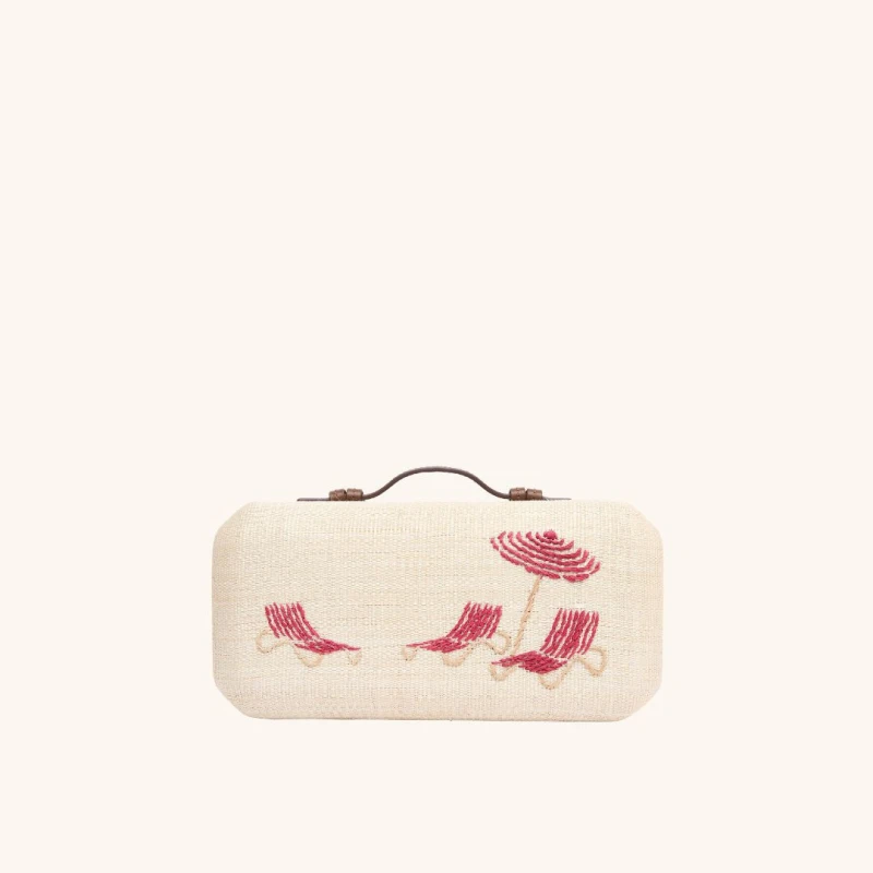 Image of The Deck Chairs Clutch - Tomato
