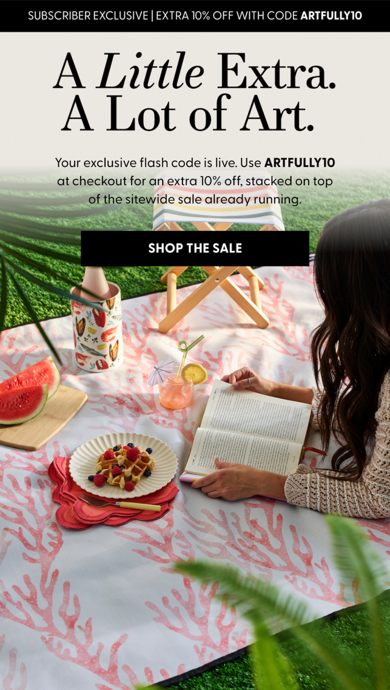 A Little Extra. A Lot of Art. Shop the Sale