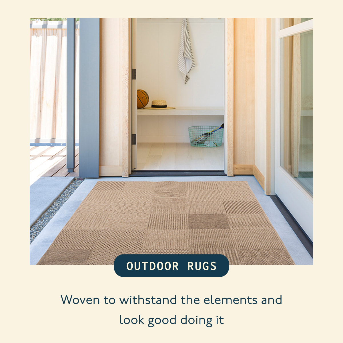 OUTDOOR RUGS | Woven to withstand the elements and look good doing it