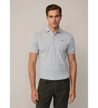 Polo piqué fit slim gris