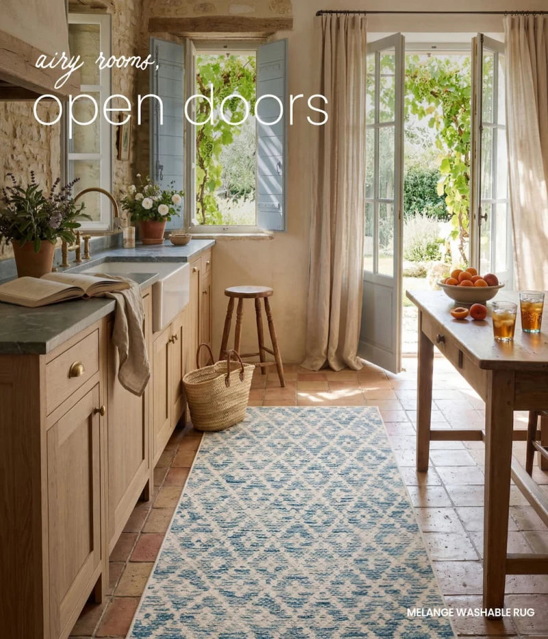 airy rooms open doors