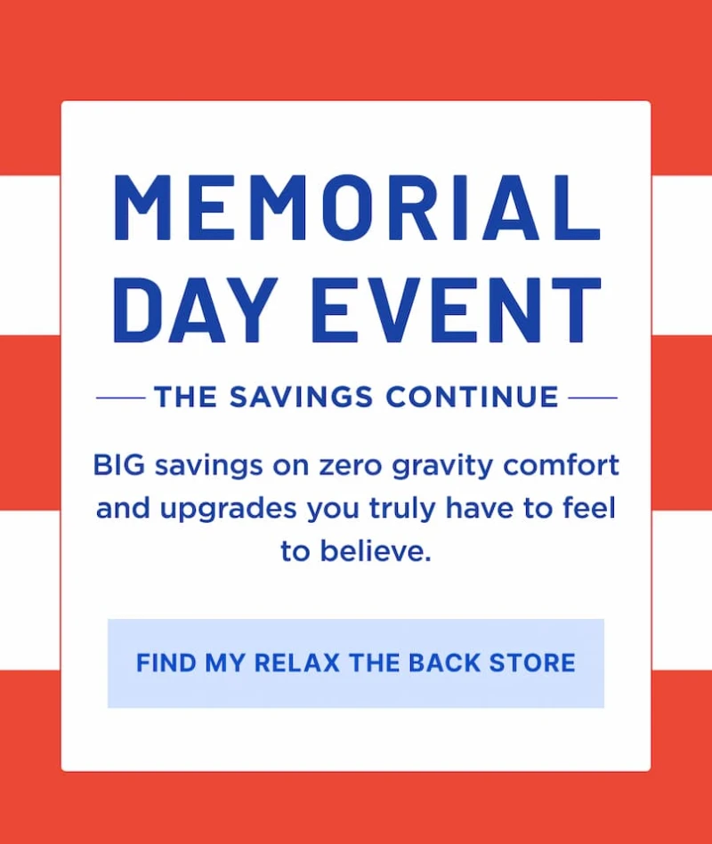 memorial day event save on massage chairs, recliners and more