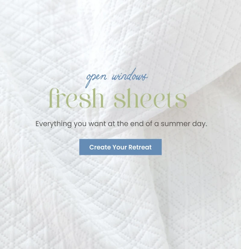 Open windows fresh sheets