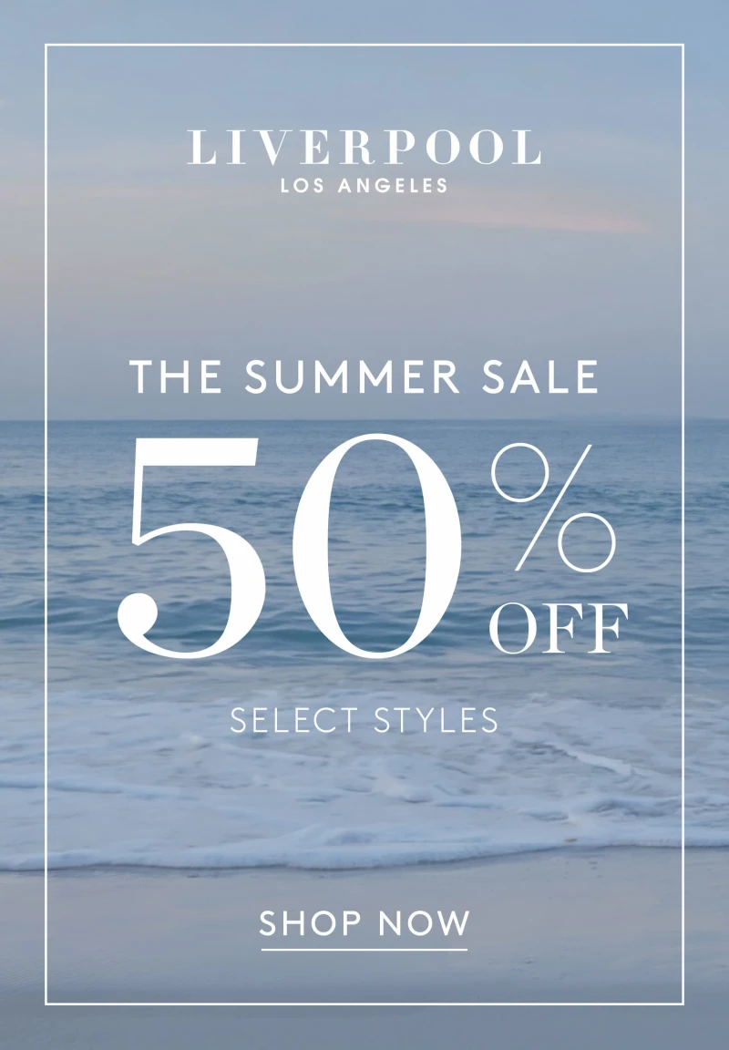 The Summer Sale. 50% off. Select Styles. Shop Now.