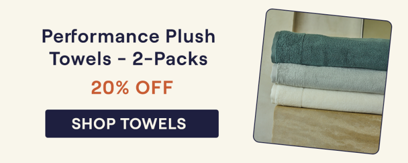 Stack of the Performance Plush Towels