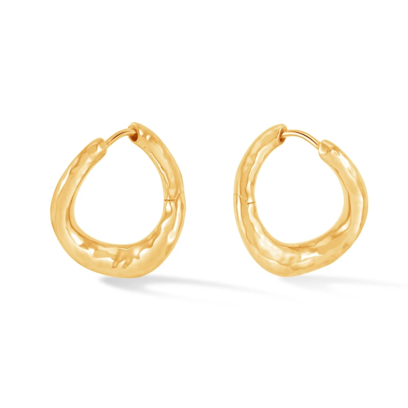 Image of Entwined Twist Huggie Hoops