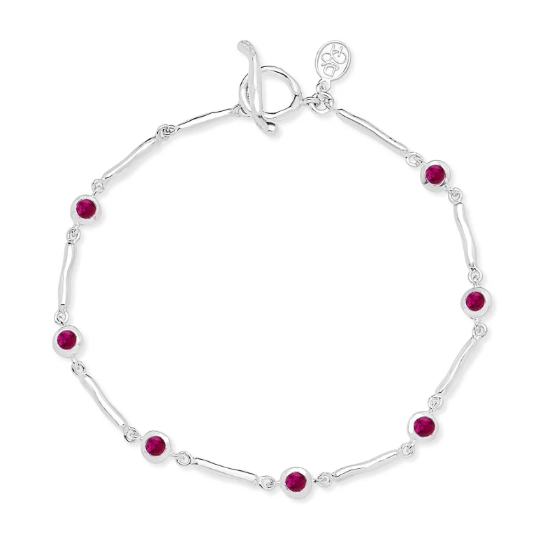 Image of Ruby Dewdrops Link Bracelet