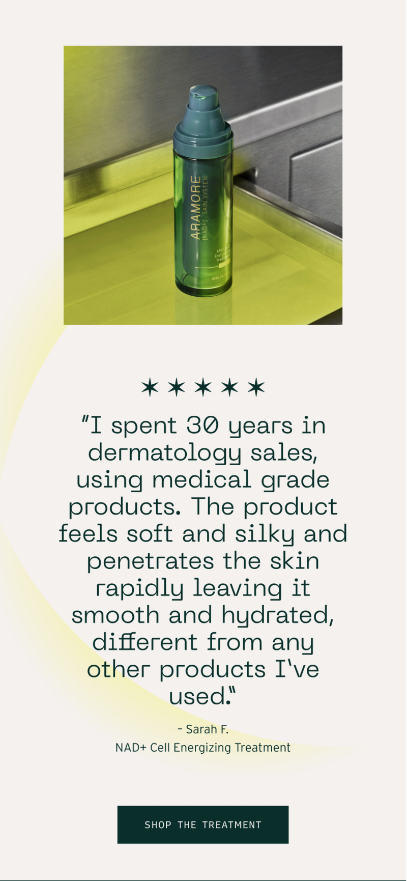 "I spent 30 yeas in dermatology sales, using medical grade products." Shop the Treatment 