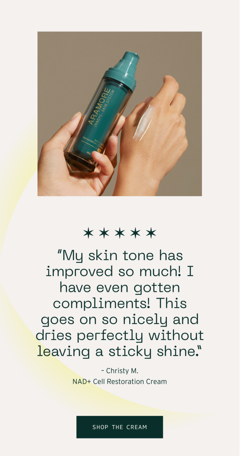 "My skin tone has improved so much!" Shop the Cream
