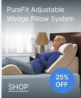 purefit aadjustable wedge pillow system on sale now