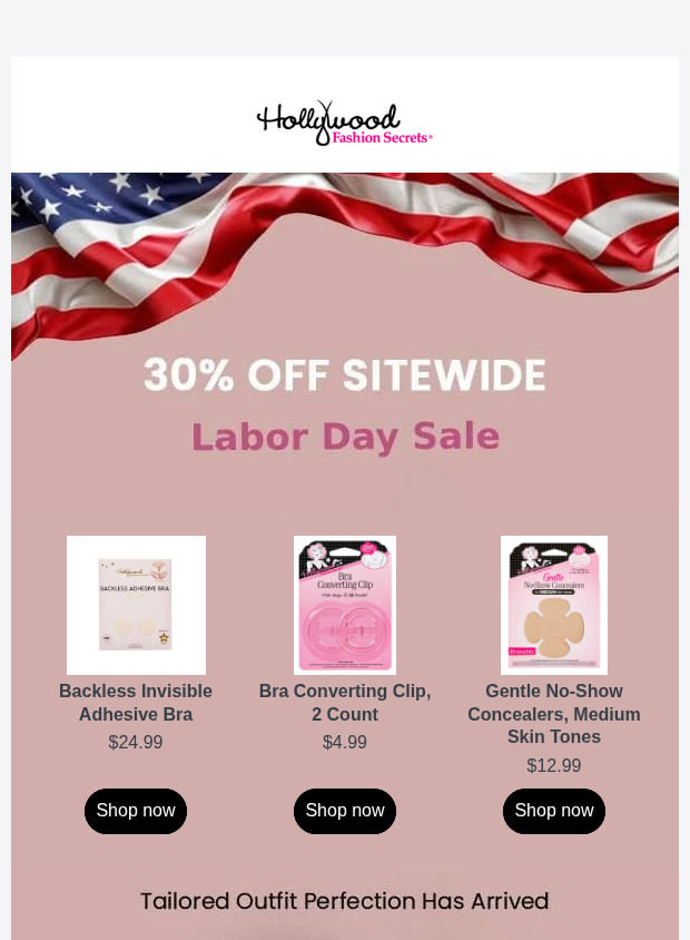 hollywoodfashionsecrets.com newsletter: The Labor Day Sale Is On: 30% OFF