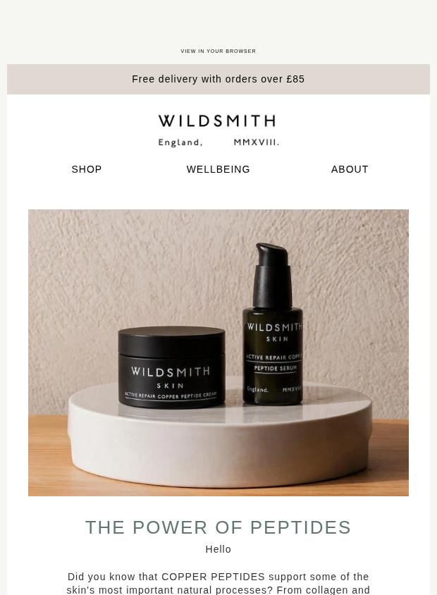 Preview of The Power of Peptides by wildsmithskin.com