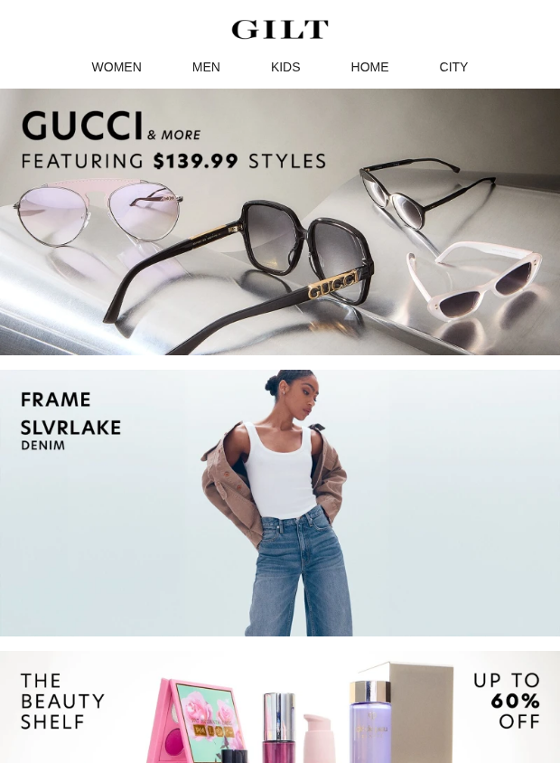 Preview of Gucci & More Featuring $139.99 Styles by gilt.com