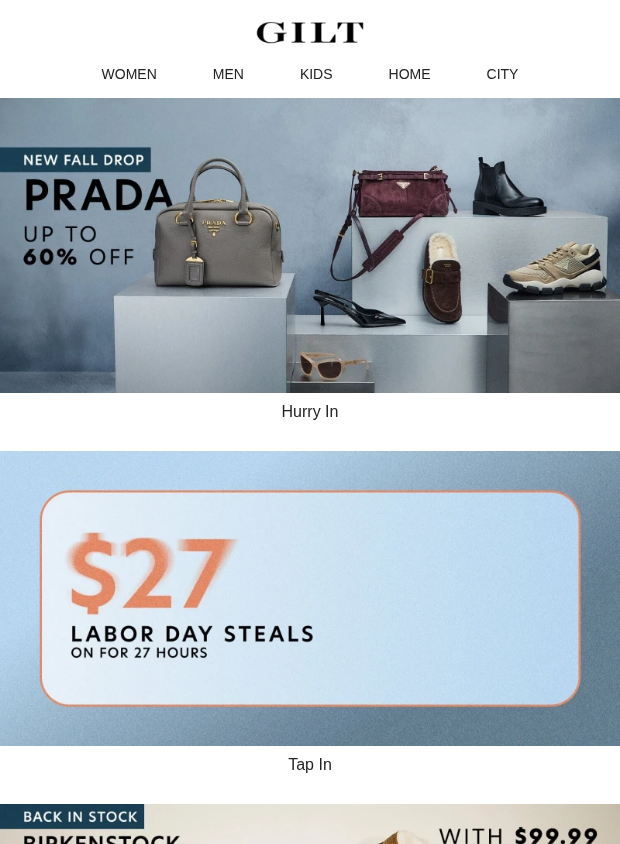 Preview of Prada Fall Drop: Up to 60% Off | $27 Steals: Limited Time by gilt.com