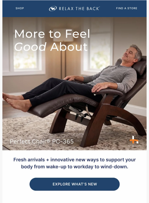 Preview of New Arrivals. New Ways to Feel Better. by relaxtheback.com
