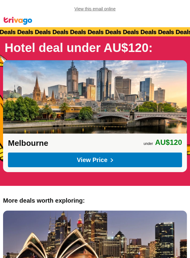 Preview of Stays under AU$120? You got it 😉 by trivago.com.au