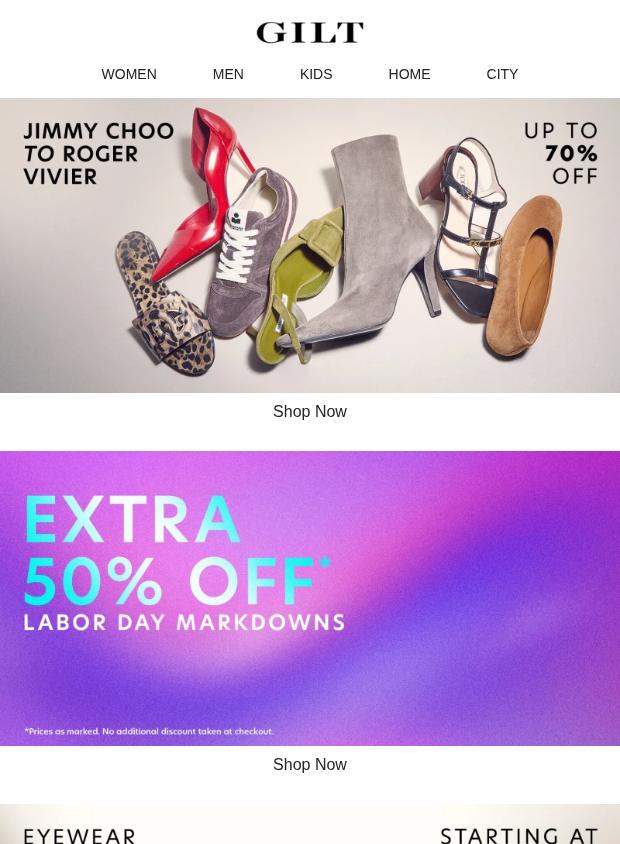 Preview of Up to 70% Off Jimmy Choo to Roger Vivier | Extra 50% Off by gilt.com
