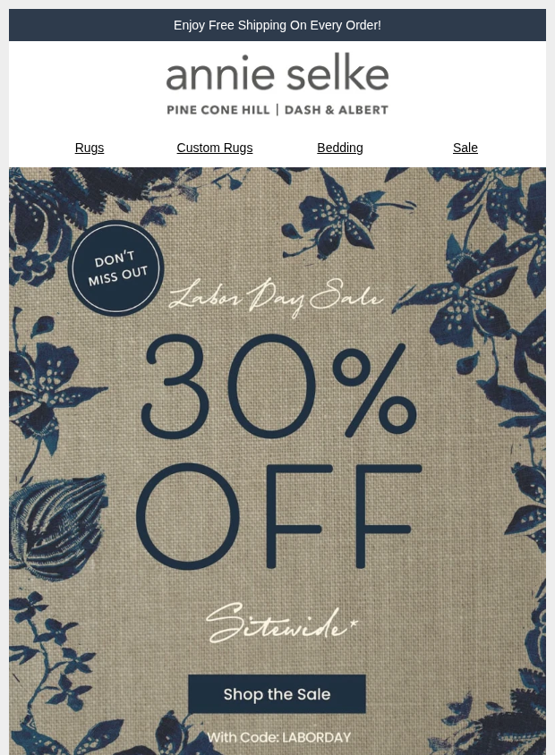 Preview of Time’s Running Out: 30% off by annieselke.com