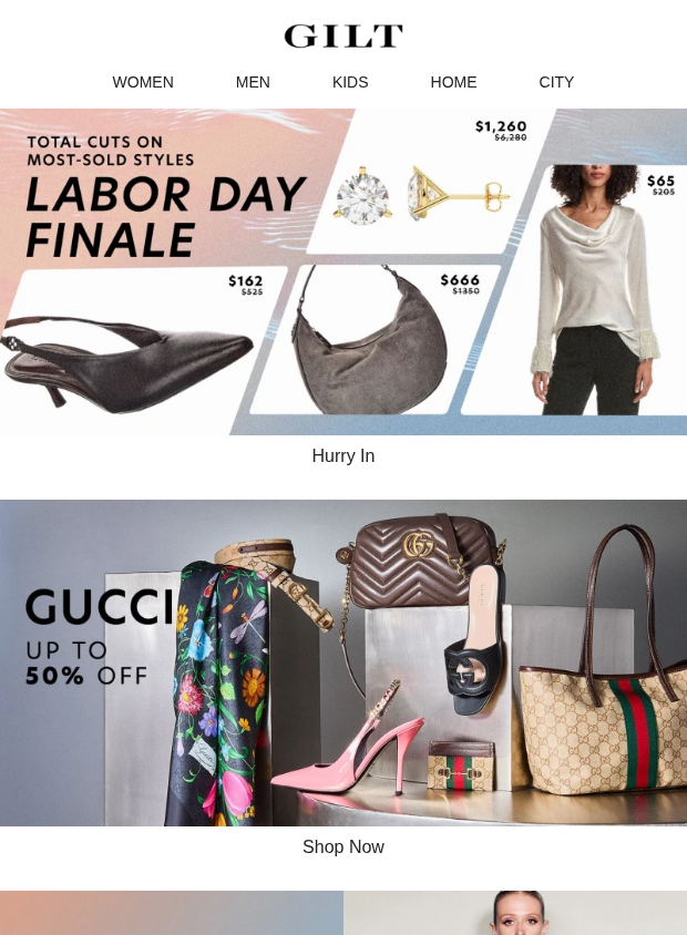 Preview of Labor Day Finale 🎉 Total Cuts on Most-Sold Styles by gilt.com