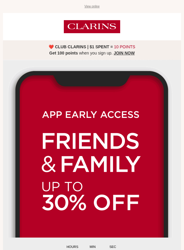 Preview of App Early Access ends TONIGHT by clarins.ca