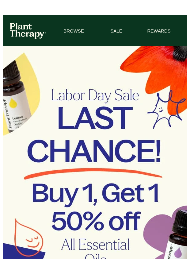 Preview of Last Chance for Labor Day Savings! ⌛ by planttherapy.com