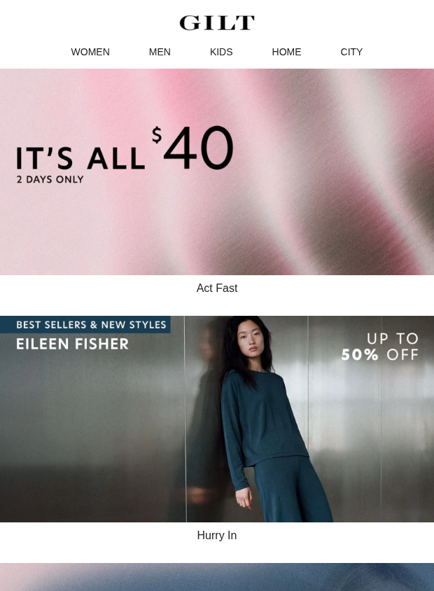 Preview of ◀ $40 ▶ On for 2 Days by gilt.com