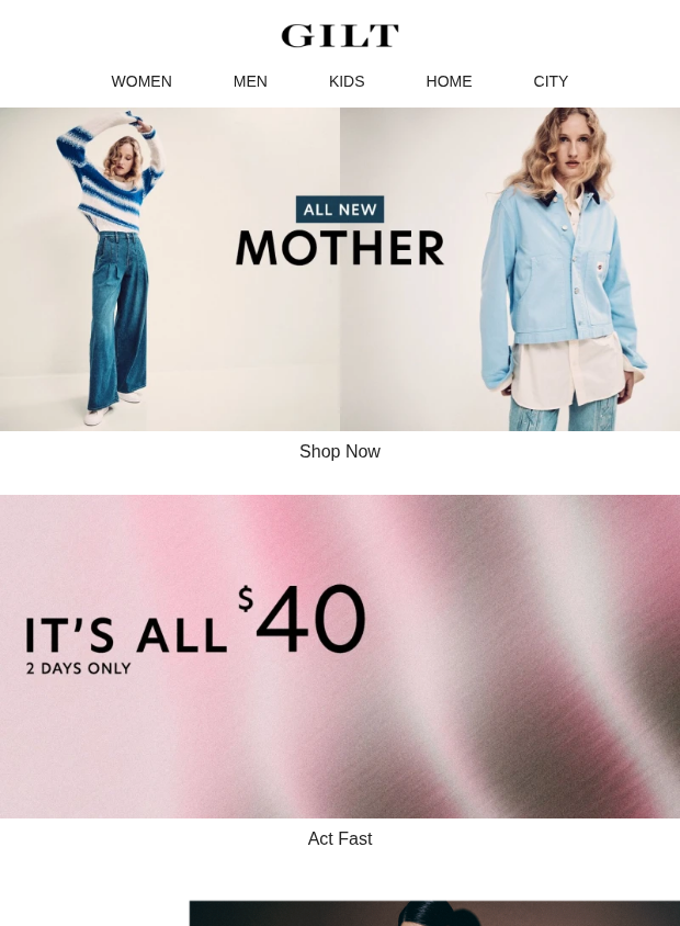 Preview of New MOTHER | All $40 Inside: Limited Time by gilt.com