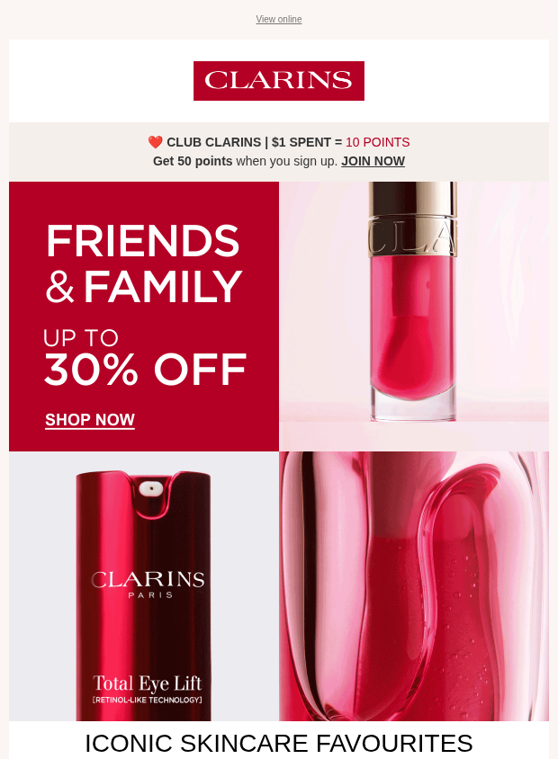 Preview of Up to 30 % OFF Starts Now 🌟 by clarins.ca