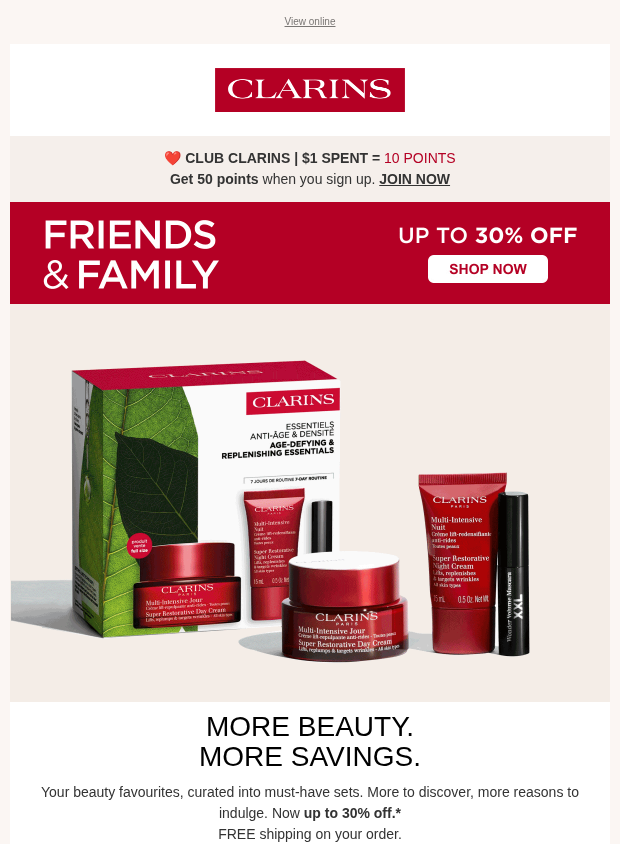 Preview of More Beauty. More Savings by clarins.ca