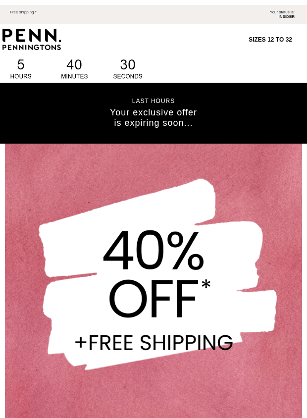 Preview of LAST HOURS For Your Mystery Offer by penningtons.com
