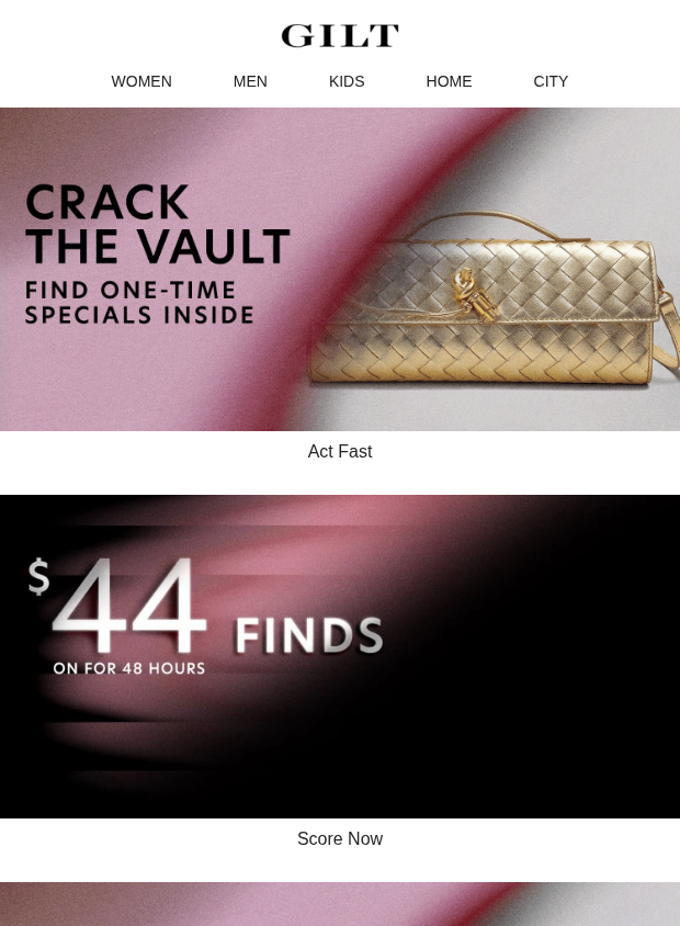 Preview of Crack the Vault 🔓 One-Time Specials Inside by gilt.com