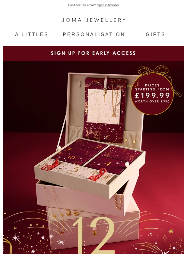 Preview of Reminder: Our Advent Calendars Are Back by jomajewellery.com