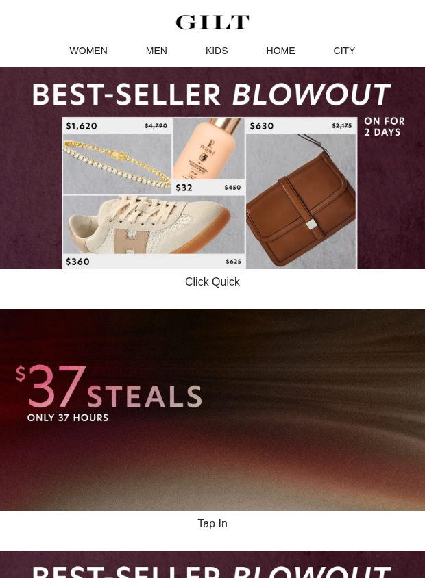 Preview of Best. Seller. Blowout. 2 Days. by gilt.com