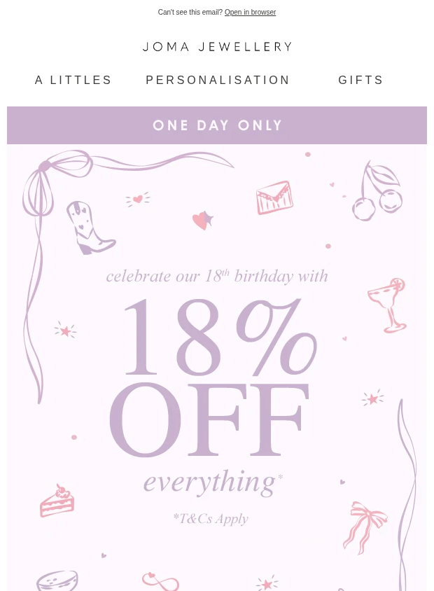 Preview of Today Only: 18% Off* by jomajewellery.com