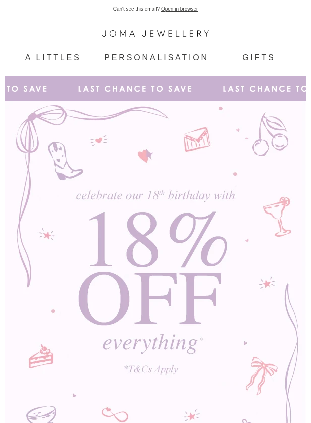 Preview of Final Call: 18% Off* by jomajewellery.com