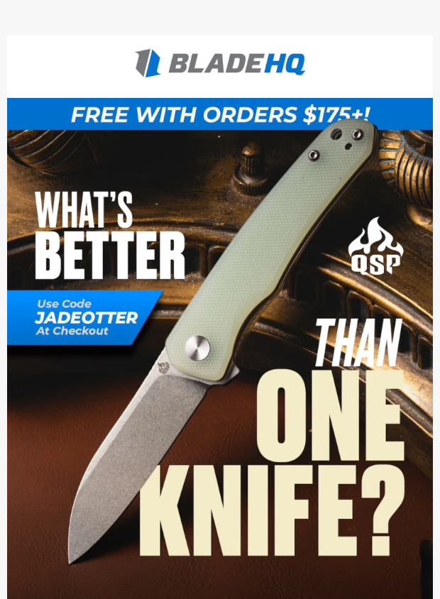 Preview of What's better than one knife? A FREE one with your order! by bladehq.com