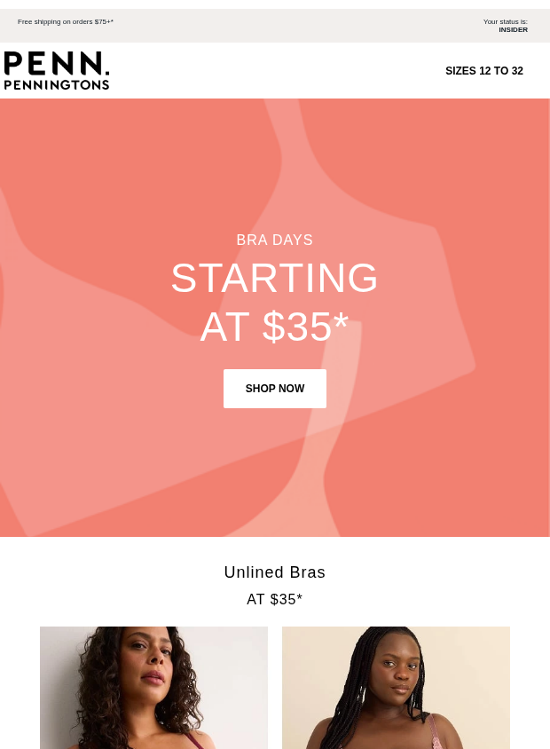 Preview of Bra Days: Your Favs, Starting at $35 by penningtons.com