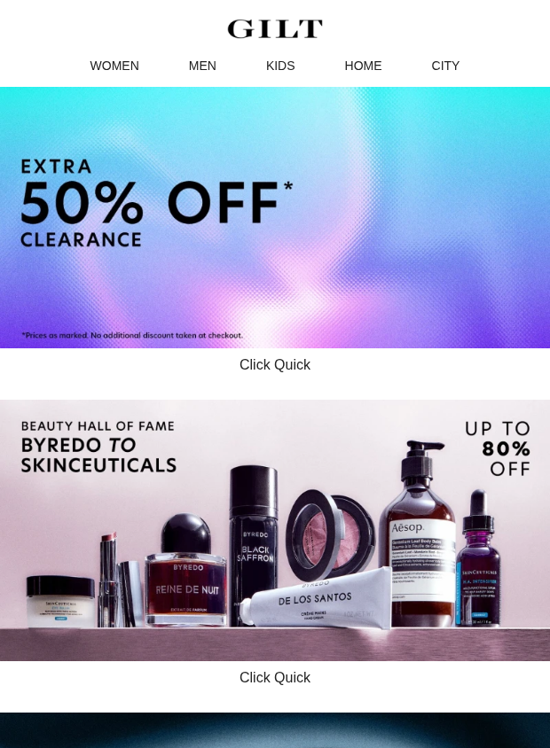 Preview of E-X-T-R-A 50% Off Clearance by gilt.com